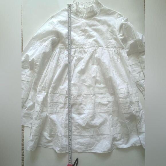 hilary macmillan LAYERED TURTLENECK TUNIC top size medium cotton poplin - Picture 11 of 11